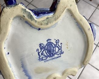 Staffordshire Vintage Figural Toby Judge Teapot, Makers Mark