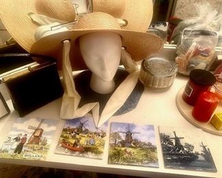 Italian Straw Hat & a Little Vintage Purse