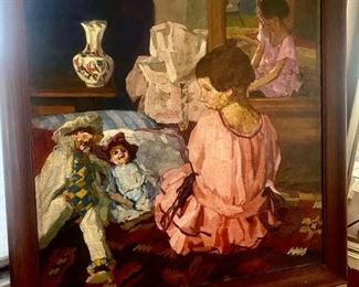 Large Vintage Original Oil Painting, One of a Kind, Unsigned