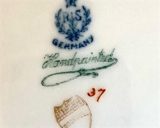 Vintage German Hand Painted Bird on a Branch Plate