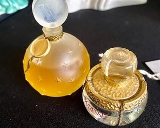 Vintage Lalique Perfume and Bottle & Yves St. Lauren Perfume Bottle