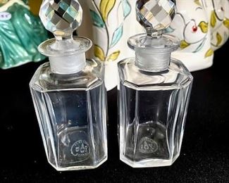 Baccarat Crystal Perfume Decanters, Made in France 