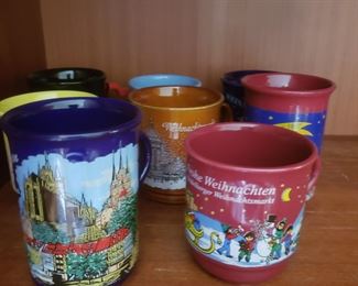 Collection of Xmas Weihnachtsmarkets Cups