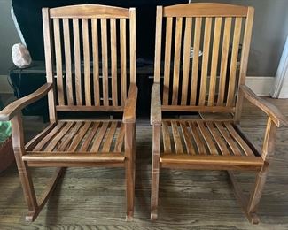 Lovely sturdy teak chairs