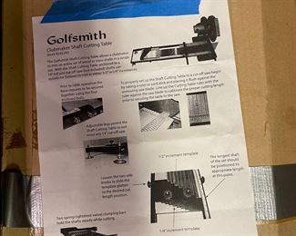 Golfsmith club make shaft cutting table