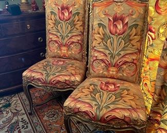 Lovely gold gilded dining chairs