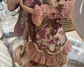 Spectacular Volkstedt Porcelain dancing figurines, just look at the intricate details of this lovely piece!