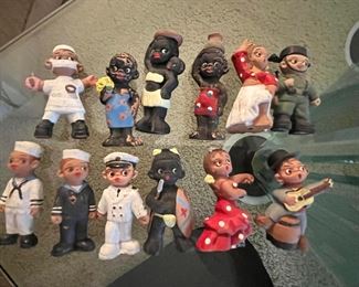 Miniature mud people vintage