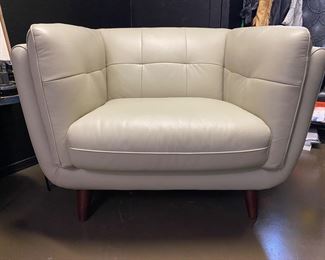 supreme deluxe leather and down filled  arm chair, there are a pair of these. By Amax