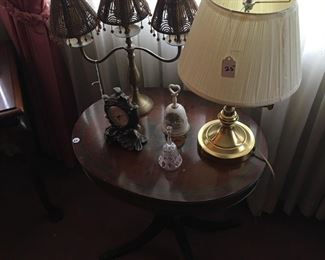 Another small table, lamps