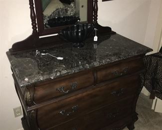 Marble top dresser