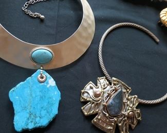 Dramatic chokers with large pendants