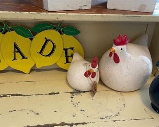 Chicken decor everywhere! 