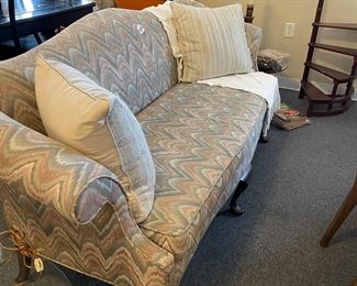70’s Flame-stitched sofa made by Hardin in very good condition $75