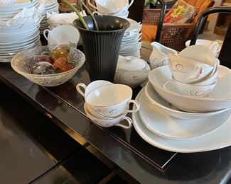 Sixties china! Never used stylish black white pattern.