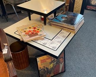 Retro corner end table $195