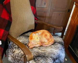 Upholstered arm chair $25