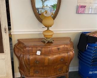 Vintage Bombay Chest $265 Fenton LG Wright Lamp $295