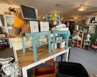 Painted table and chairs. Perfect for your cabin!