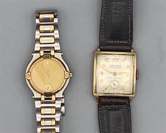 Lot Of 2 Watches Gucci and Gruen