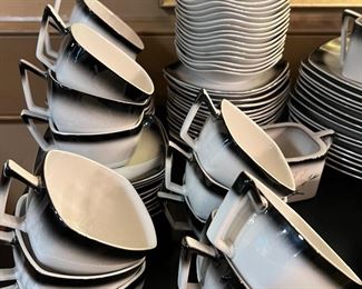 Wow! 1940s Orchard Ware Set of China - Black and White Lots of pieces
