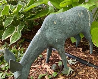 Bronze garden deer