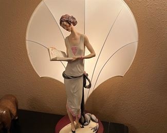Giuseppe Armani Porcelain Figurine Lamp Deco Style 