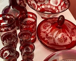 Ruby Bohemian Czech Glassware