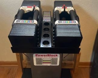 PowerBlock dumbell set