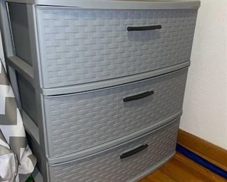 Sterilite three drawer storage, 24 x 22 x 15