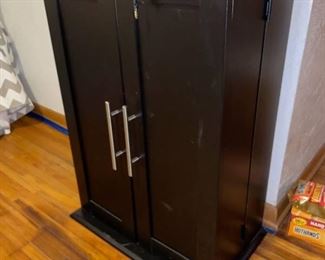 Media storage cabinet with lock (contents not included)