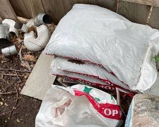 Bags of top soil