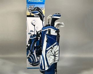 LIL’ SLUGGER JUNIOR GOLF SET | Brand new in original box, Power Bilt complete junior golf set with clubs and bag. 