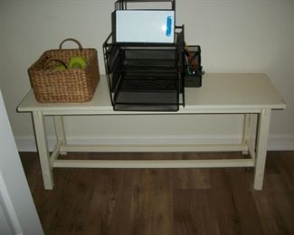 Ivory Color Wood Bench