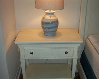 2nd - American Drew Furniture "Ashby Park" in Sea Salt 1 Drawer Nightstand, 2nd Table lamp