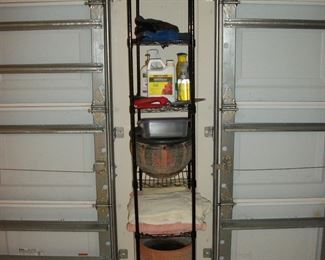 Narrow Metal Shelf; Planters