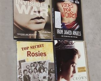 Women Issues DVDs: The Invisible War,  Top Secret Rosie’s, Voted for Women,  and The Crown Complete Seasom