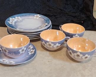 Lustreware Teacups and Saucers Vintage China