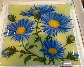 Peggy Karr Fused Glass Art Glass Plate