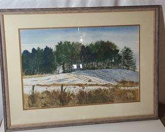 Original Watercolor Rochester artist Dick VanNess