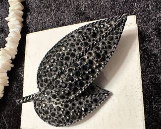 Blue Marcasite Lead Brooch