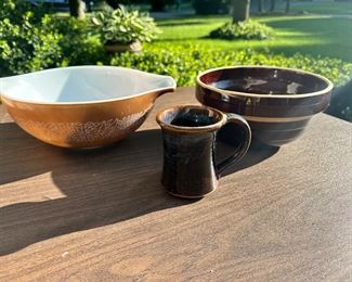 Pyrex Woodland, ISA Pottery Bowl