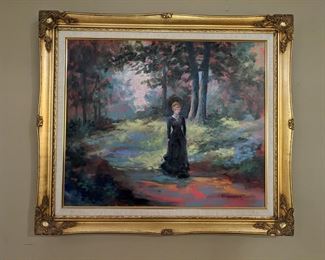 OIL on CANVAS Painting Signed ELANCASTER