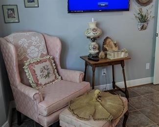 WINGBACK CHAIR & OTTOMAN