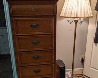 LINGERIE CHEST...FLOOR LAMP