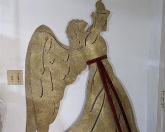 LARGE METAL XMAS OUTDOOR ANGEL