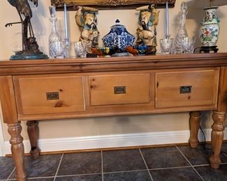 PINE SIDE SERVER WITH 3 DRAWERS