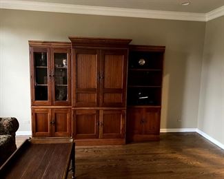 Three Section TV Armoire with Bookcases    BUY IT NOW  $800.00 