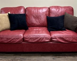  Red Leather Sofa 