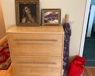 $30 Two drawer hanging file cabinet. 33.25w x 17d x 37.5h
